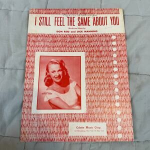 Vintage Sheet Music I Still Feel The Same About You Georgia Gibbs Odette Music